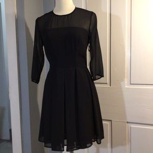 NWT BB Dakota Black Chiffon Dress JT